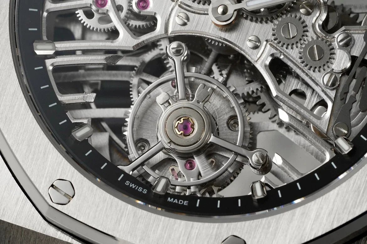 오데마 피게 로얄 오크 셀프와인딩 플라잉 투르비옹 오픈워크 스켈레톤다이얼 스틸 26735