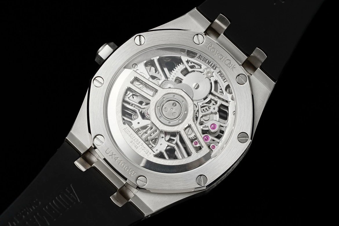 오데마 피게 로얄 오크 셀프와인딩 플라잉 투르비옹 오픈워크 스켈레톤다이얼 블랙 러버밴드 26735