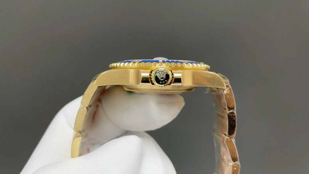 롤렉스 서브마리너 데이트 옐로우 골드 블루