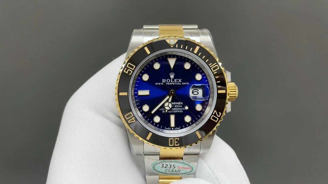 롤렉스 서브마리너 데이트 옐로우 콤비 블루