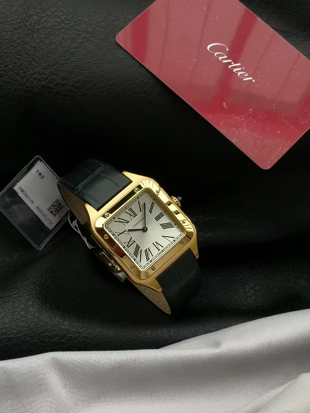 까르띠에 산토스 뒤몽 엑스트라 라지 골드