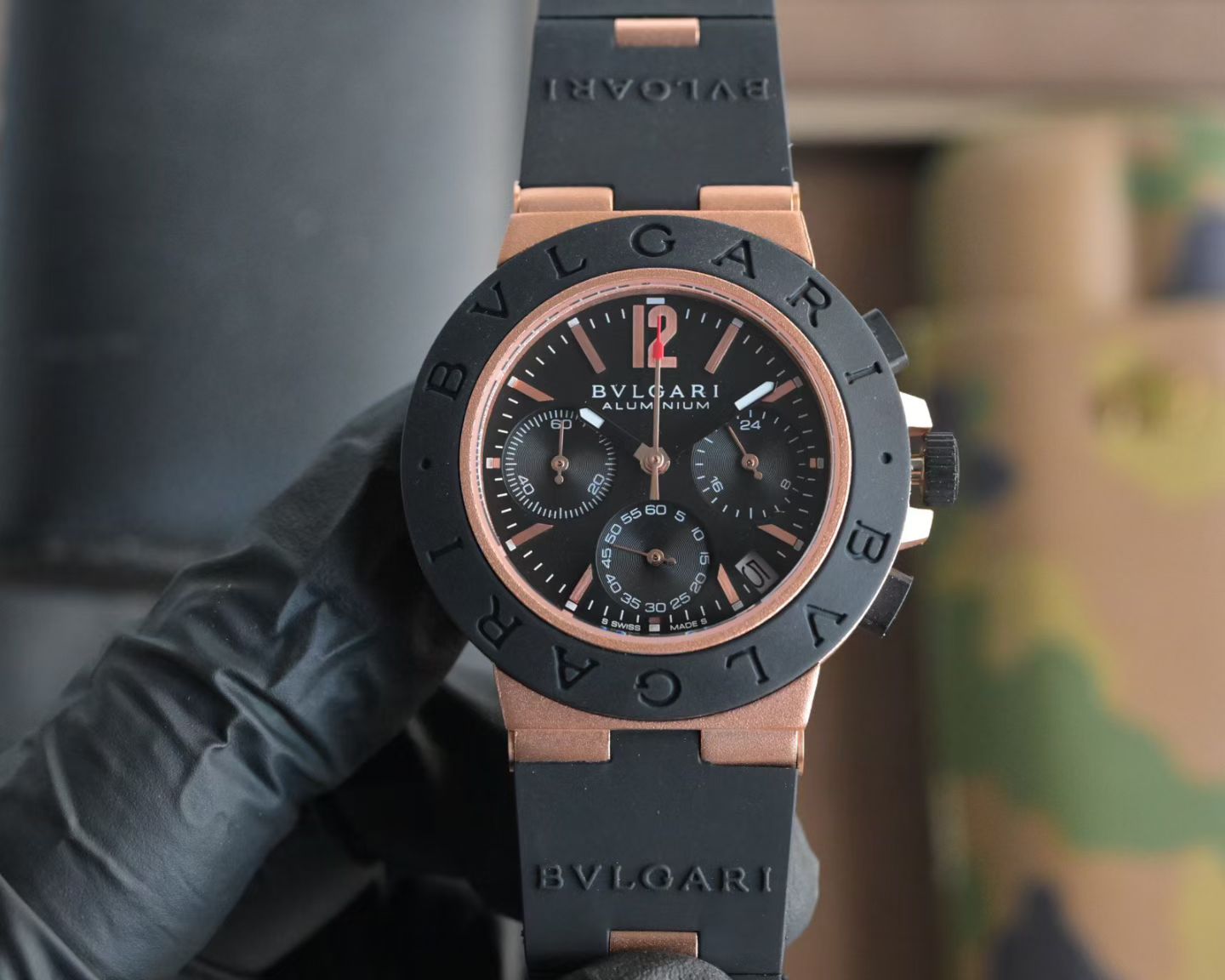 불가리 알루미늄 크로노그래프