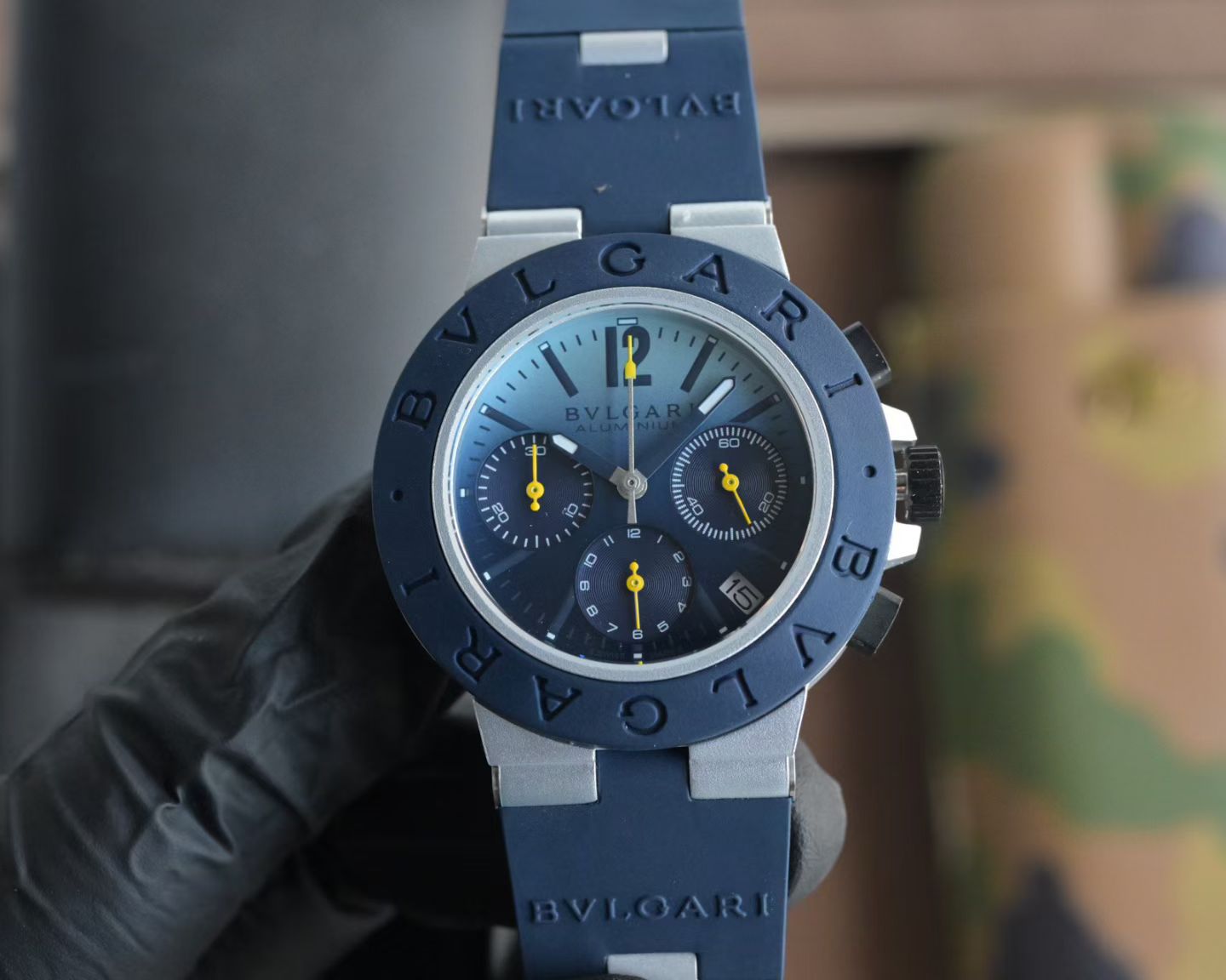 불가리 알루미늄 크로노그래프