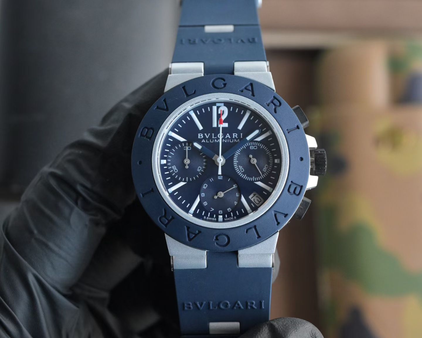 불가리 알루미늄 크로노그래프