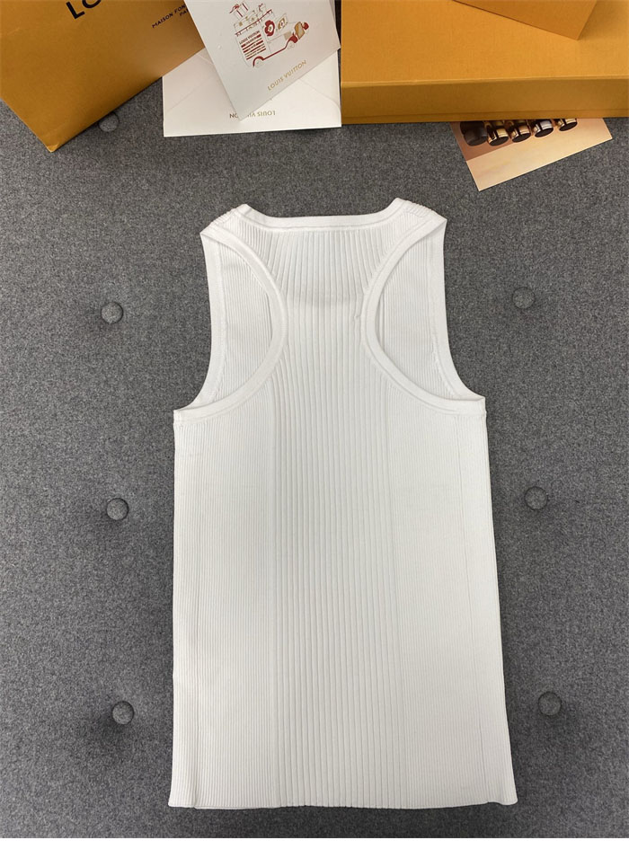 루이비통 넥 LV 체인 리브드 니트 탱크 드레스