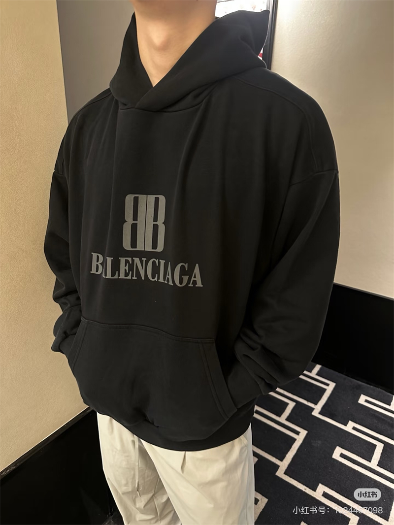 발렌시아가 나노 BB 로고 후디