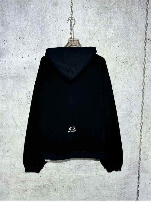 발렌시아가 24SS 로고 후드 집업 스웨트셔츠