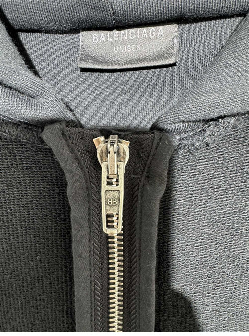 발렌시아가 24SS 로고 후드 집업 스웨트셔츠