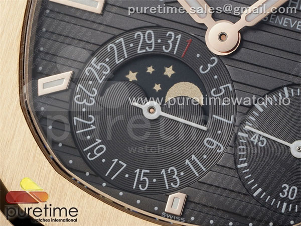 PP공장 파텍필립 노틸러스 5712 로즈골드금통 브라운다이얼 브라운가죽스트랩 Nautilus 5712 RG PPF 1_1 Best Edition Brown Dial on Brown Leather Strap A240 Super Clone V2 PPF공장