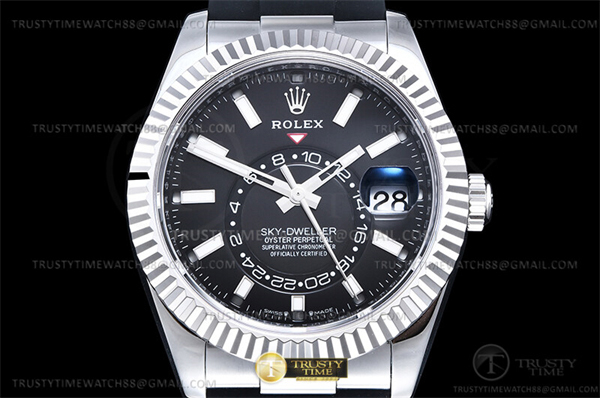 ZF공장 롤렉스 스카이드웰러 스틸 블랙다이얼 러버스트랩 텅스텐 Skydweller 336239 Wt WG_RU Black ZF V2 Asia 2824