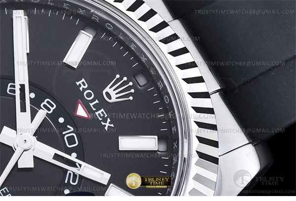 ZF공장 롤렉스 스카이드웰러 스틸 블랙다이얼 러버스트랩 텅스텐 Skydweller 336239 Wt WG_RU Black ZF V2 Asia 2824