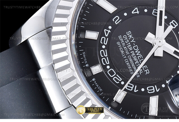 ZF공장 롤렉스 스카이드웰러 스틸 블랙다이얼 러버스트랩 텅스텐 Skydweller 336239 Wt WG_RU Black ZF V2 Asia 2824