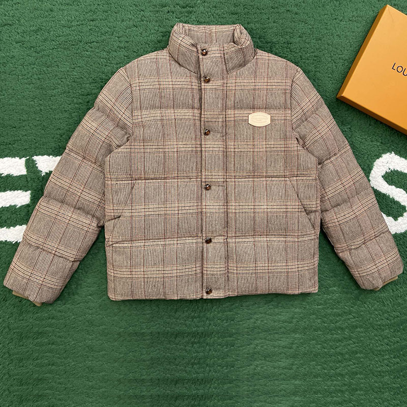 루이비통 트위드 다운 블루종