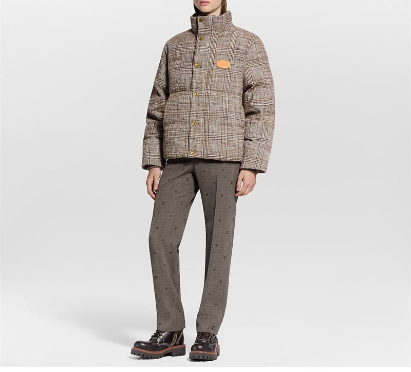 루이비통 트위드 다운 블루종