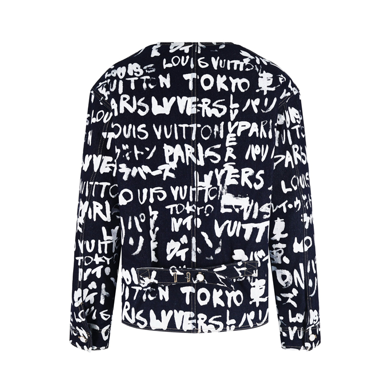 루이비통 x 니고 LV 스크리블 데님 카라리스 자켓