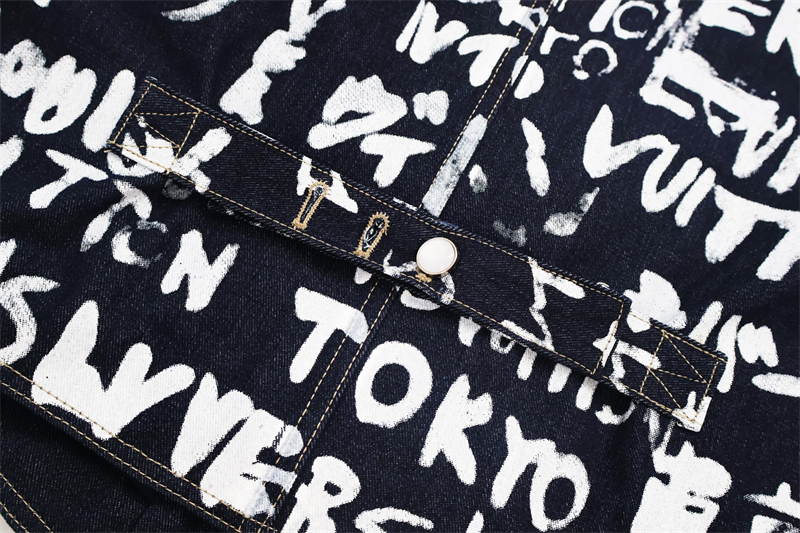루이비통 x 니고 LV 스크리블 데님 카라리스 자켓