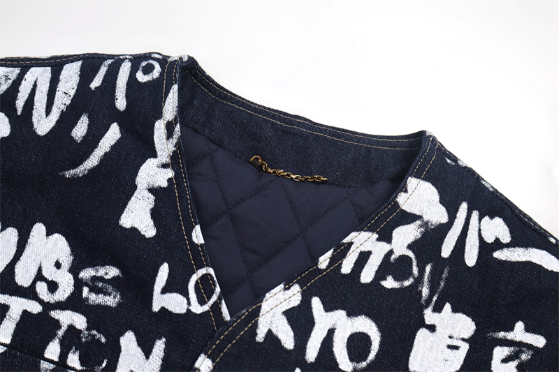 루이비통 x 니고 LV 스크리블 데님 카라리스 자켓