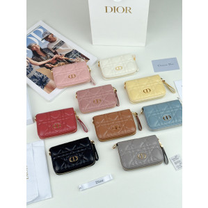 Dior Caro Zip Compact Wallet