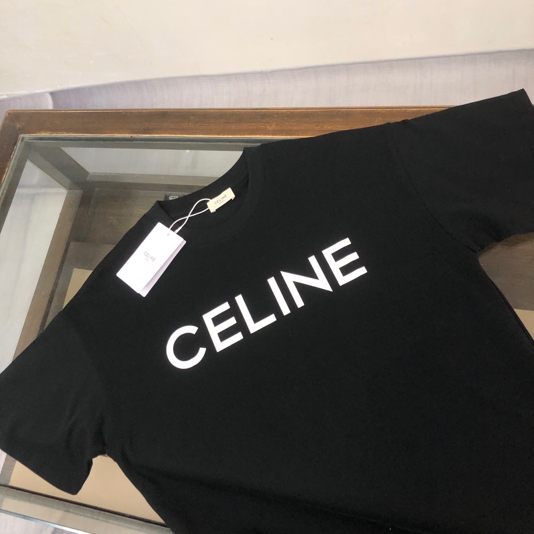 셀린느 로고 루즈 티셔츠