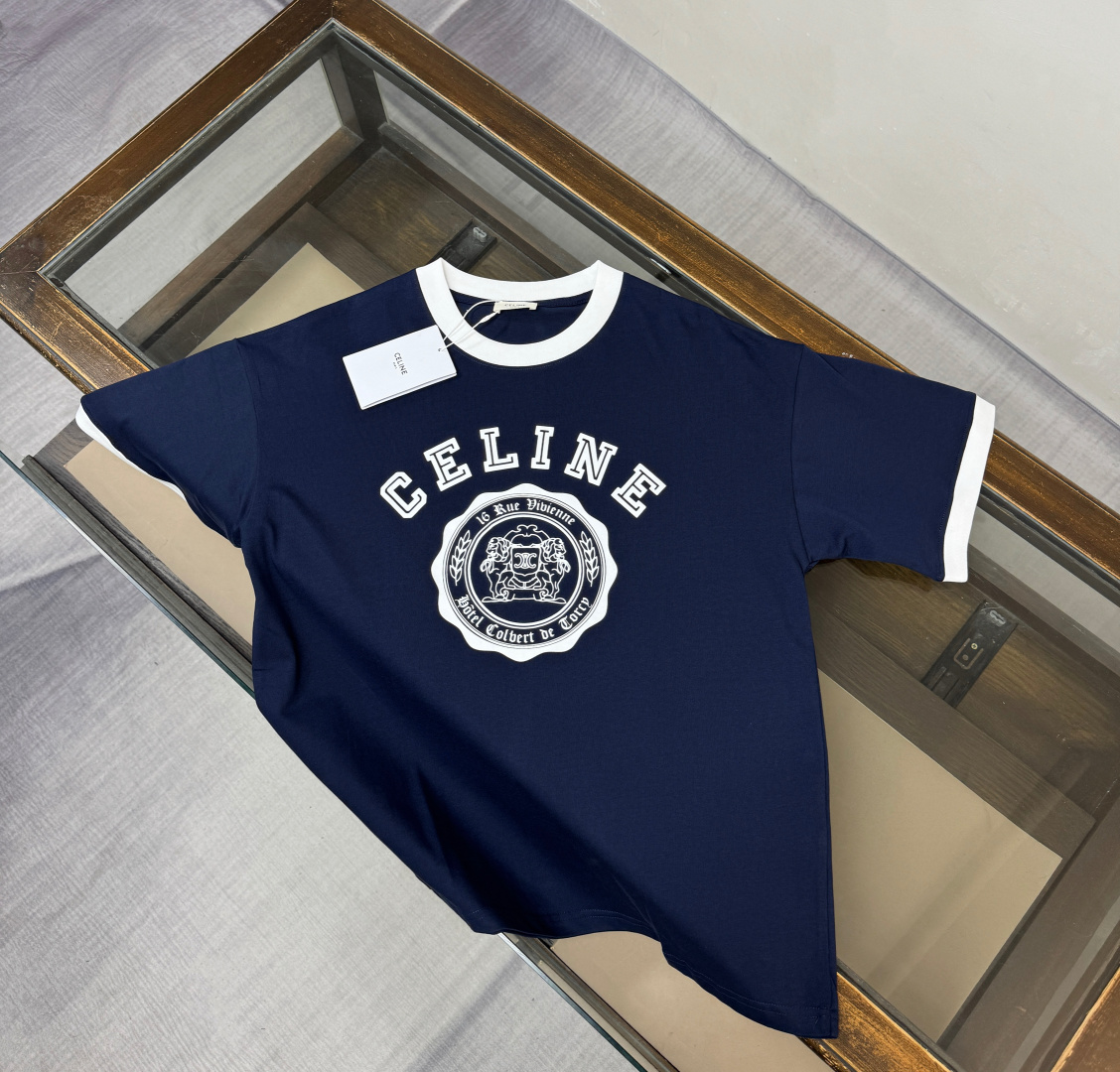 셀린느 링거 티셔츠 코튼 저지