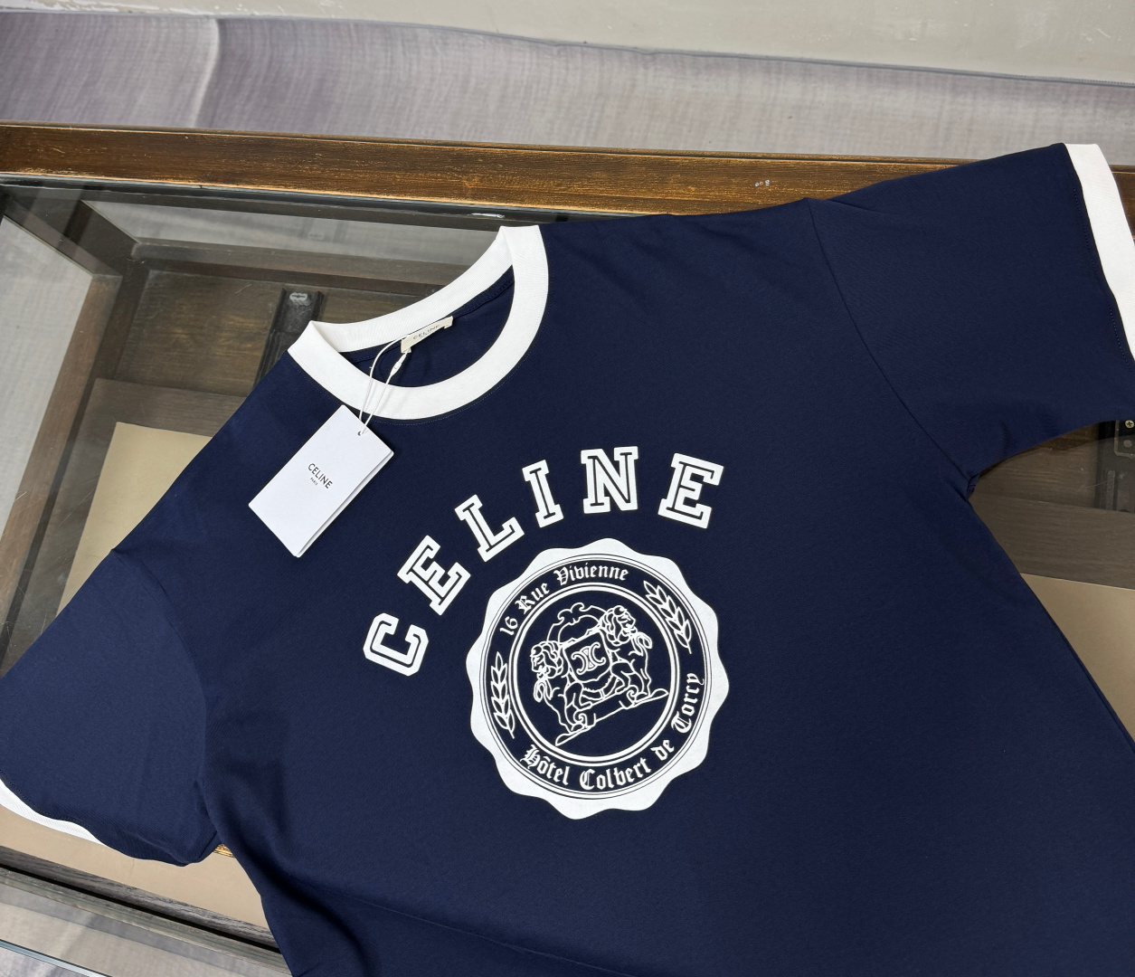 셀린느 링거 티셔츠 코튼 저지