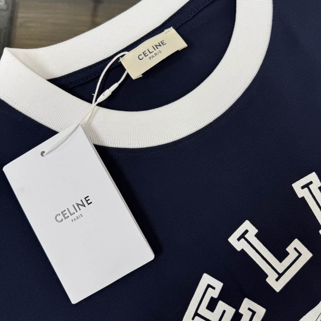 셀린느 링거 티셔츠 코튼 저지
