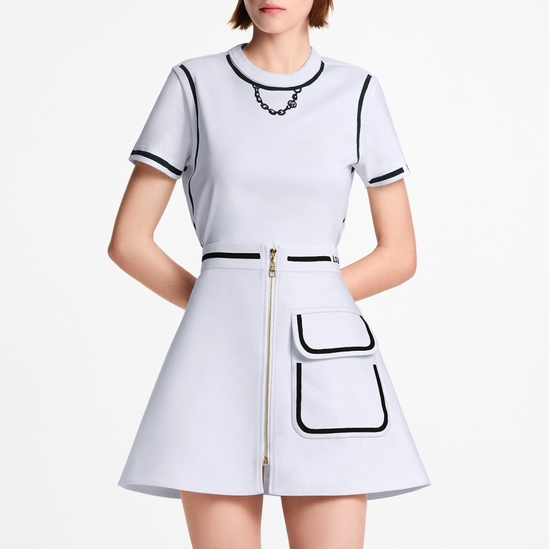 루이비통 지퍼드 미니 스커트