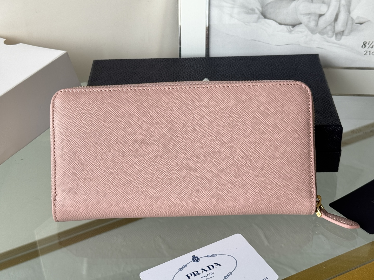 프라다 사피아노 지퍼 어라운드