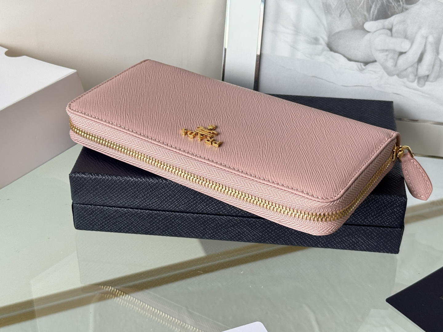 프라다 사피아노 지퍼 어라운드