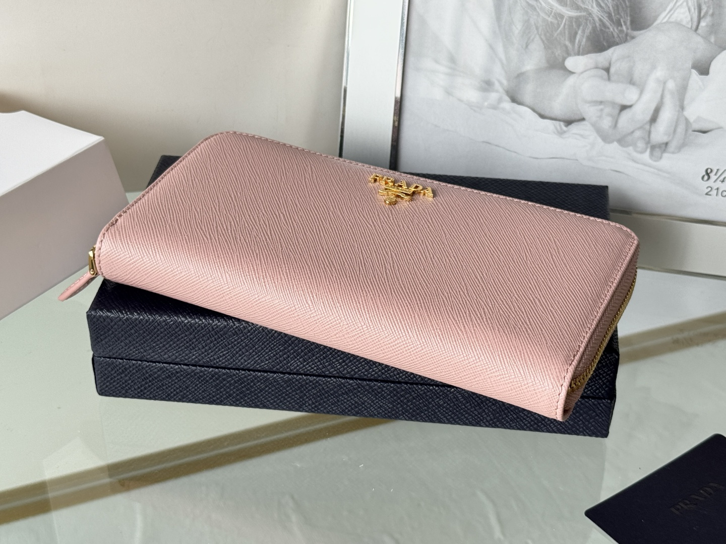 프라다 사피아노 지퍼 어라운드