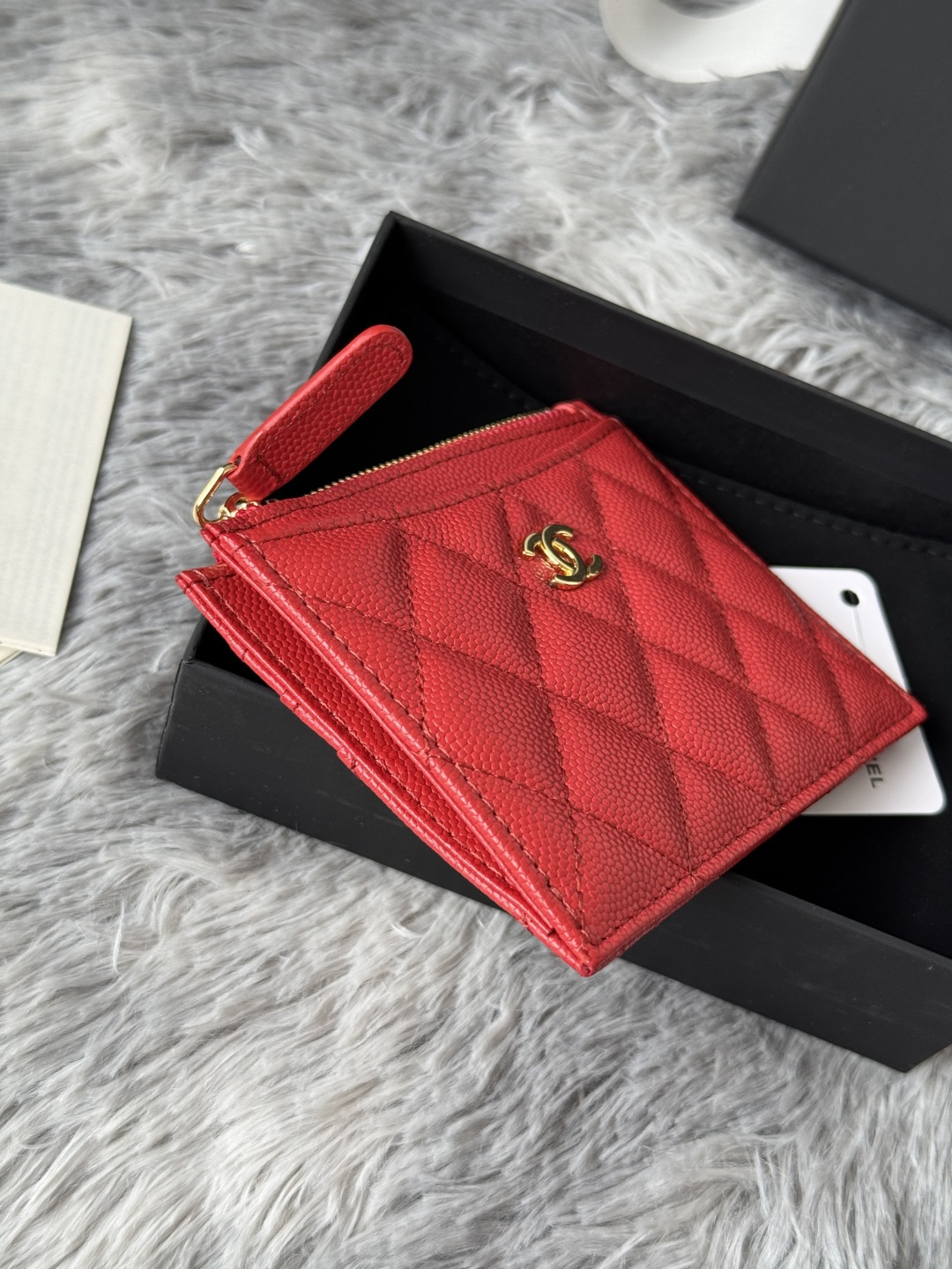 샤넬 클래식 지퍼 카드 홀더