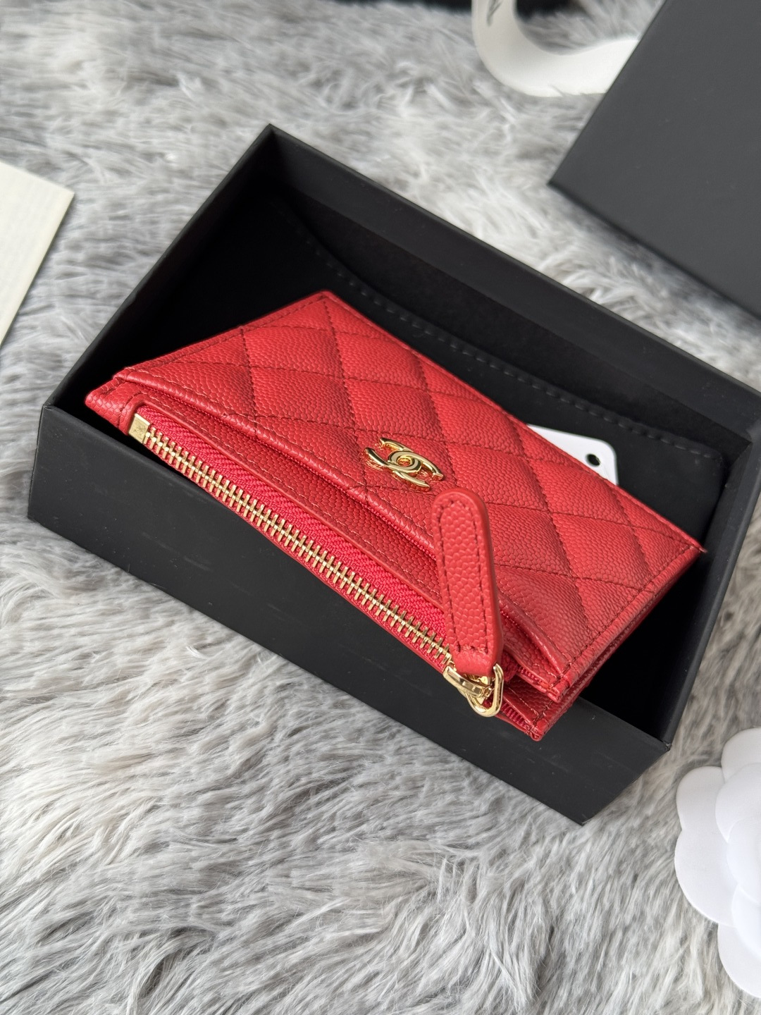 샤넬 클래식 지퍼 카드 홀더