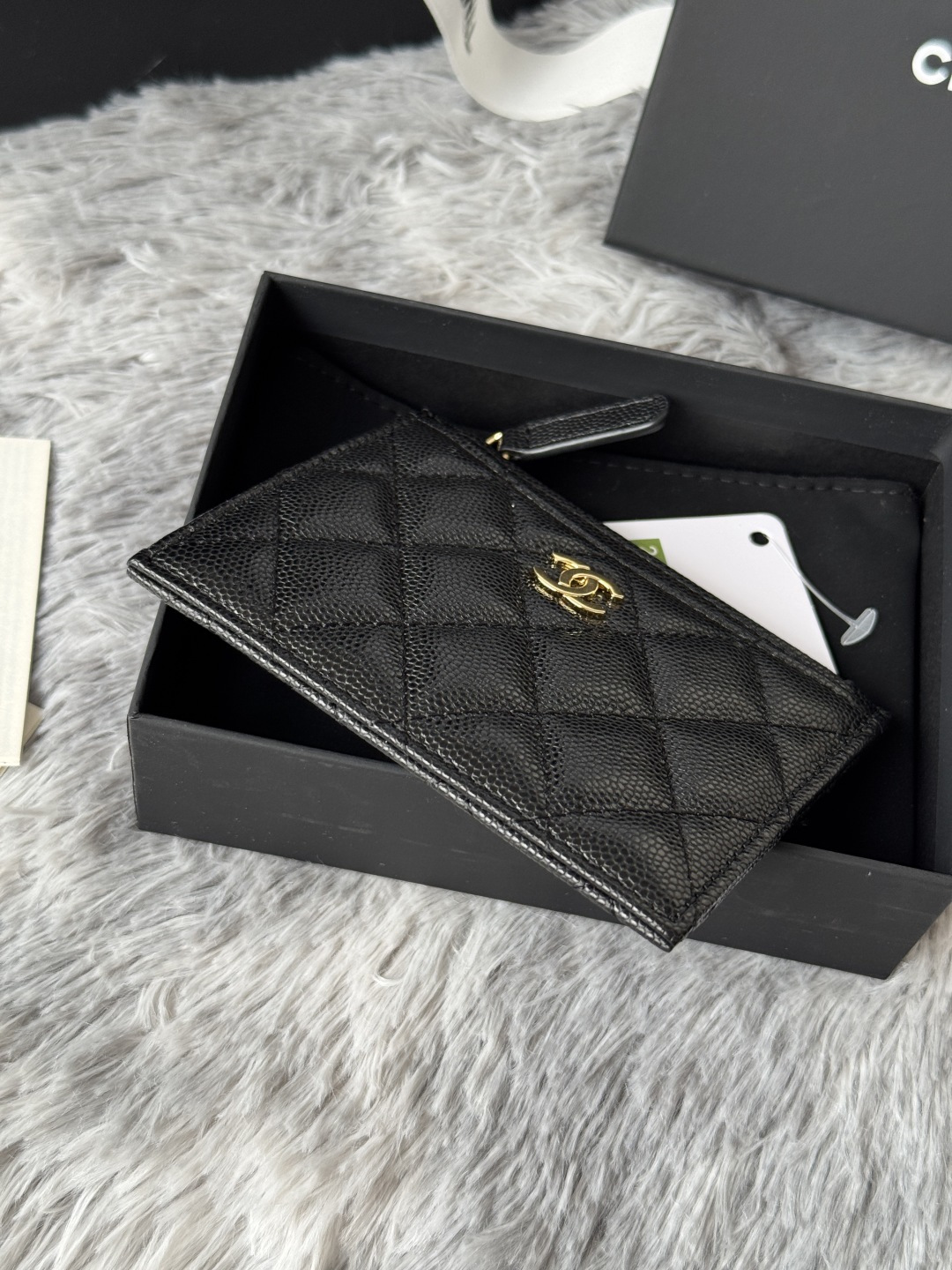 샤넬 클래식 지퍼 카드 홀더