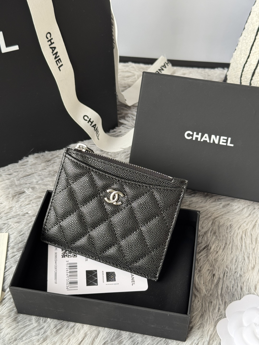 샤넬 클래식 지퍼 카드 홀더