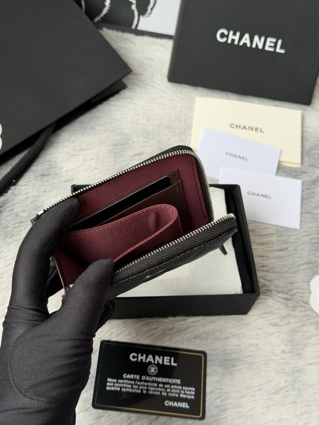 샤넬 클래식 L 지퍼 카드 홀더