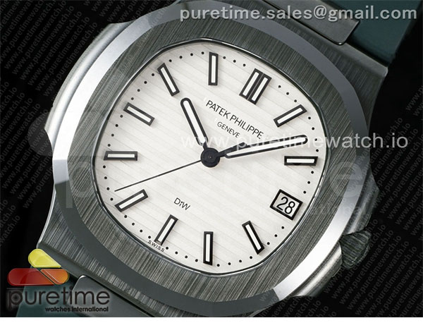 AMG공장 파텍필립 노틸러스 5711 그린풀세라믹 화이트다이얼 그린러버스트랩 AET Nautilus 5711 Green Ceramic AMGF Best Edition White Dial on Green Rubber Strap MIYOTA 9015