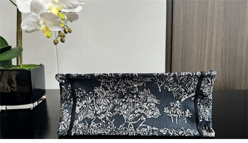 디올 북 토트백 어라운드 더 월드 블루 & 화이트