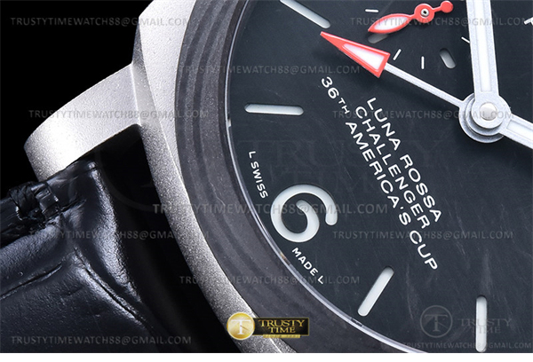 VS공장 파네라이 PAM1096 루나로사 GMT 가죽스트랩 Lum. Luna Rossa GMT TI_LE Blk VSF P9010