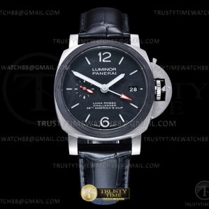 VS공장 파네라이 PAM1096 루나로사 GMT 가죽스트랩 Lum. Luna Rossa GMT TI_LE Blk VSF P9010