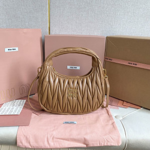 Miu Miu Wander Matelasse Nappa Leather Hobo