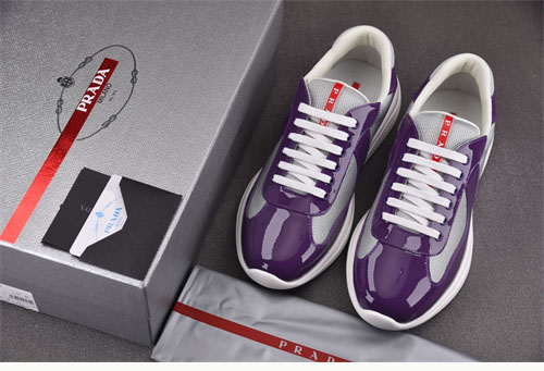 프라다 아메리카 컵 스니커즈 퍼플/실버