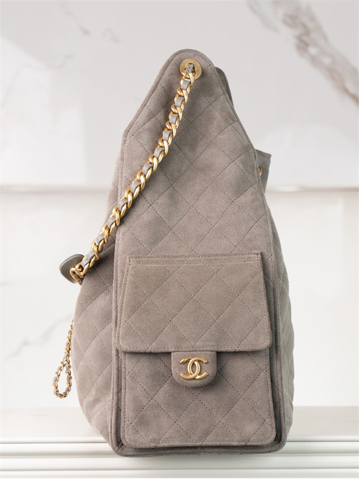 샤넬 25C 스웨이드 호보 버킷백 라지