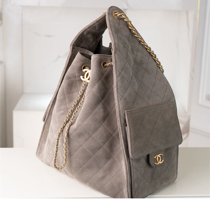 샤넬 25C 스웨이드 호보 버킷백 라지