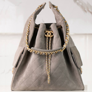 샤넬 25C 스웨이드 호보 버킷백 라지