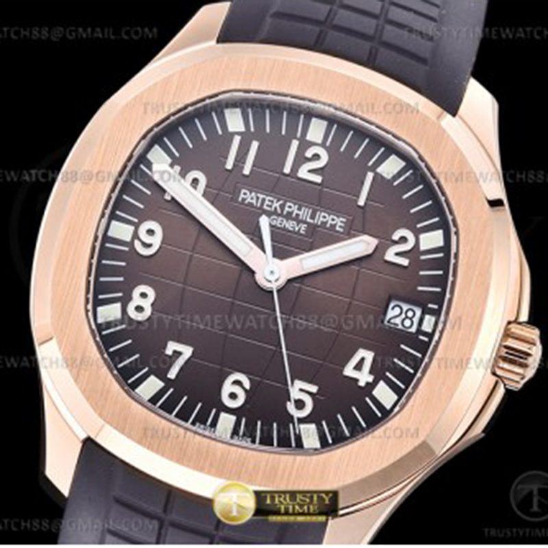 3K공장 아쿠아넛 로즈골드금통 브라운다이얼 러버스트랩 Aquanaut Ref.5167 RG_RU Brown_Num 3KF V3 A330