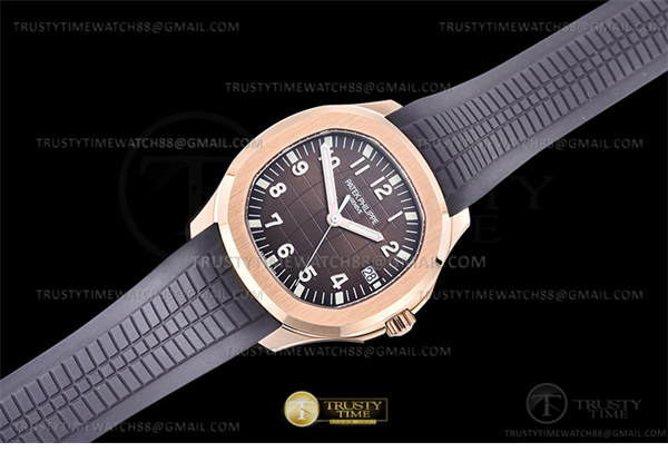 3K공장 아쿠아넛 로즈골드금통 브라운다이얼 러버스트랩 Aquanaut Ref.5167 RG_RU Brown_Num 3KF V3 A330