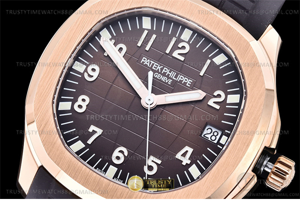 3K공장 아쿠아넛 로즈골드금통 브라운다이얼 러버스트랩 Aquanaut Ref.5167 RG_RU Brown_Num 3KF V3 A330