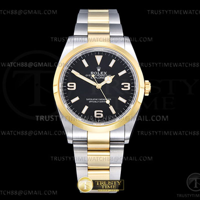 VS공장 롤렉스 익스플로러 36 신형 124273 옐로우골드콤비 브레이슬릿 Explorer 1 124273 36mm 904L YG_SS Blk VSF VS3230