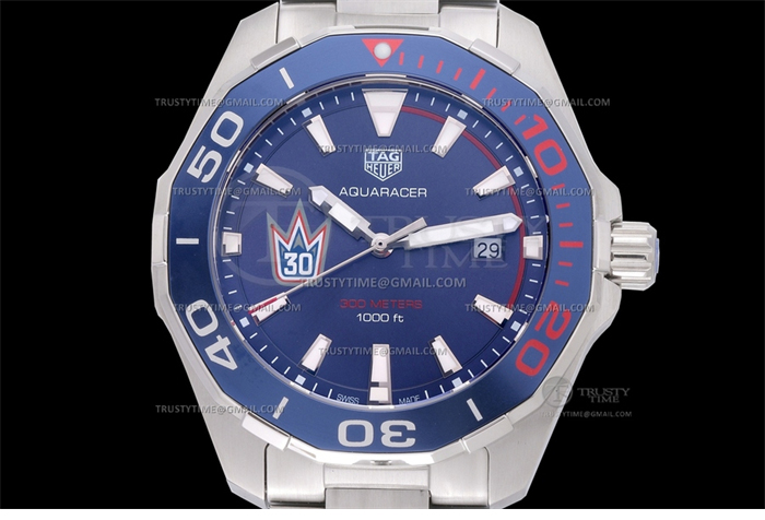 XT공장 아쿠아레이서 블루다이얼 쿼츠 Aquaracer 43mm Blk SS_SS Blue XTF S-Qtz