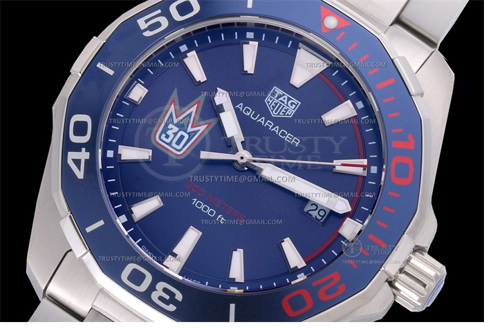 XT공장 아쿠아레이서 블루다이얼 쿼츠 Aquaracer 43mm Blk SS_SS Blue XTF S-Qtz